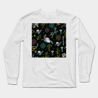 Elegance Seamless pattern with flowers Long Sleeve T-Shirt